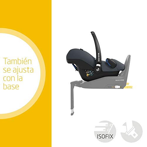 Maxi-Cosi Rock i-Size Silla Auto Grupo 0+, Portabebé Aprobado para viajar en avion, Silla coche bebé recién nacido hasta 12 meses, color Essential Graphite