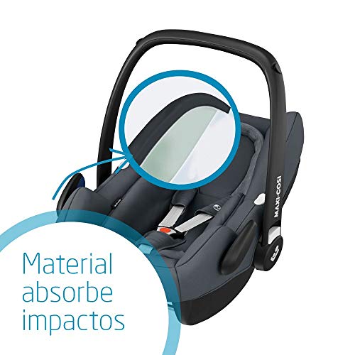 Maxi-Cosi Rock i-Size Silla Auto Grupo 0+, Portabebé Aprobado para viajar en avion, Silla coche bebé recién nacido hasta 12 meses, color Essential Graphite