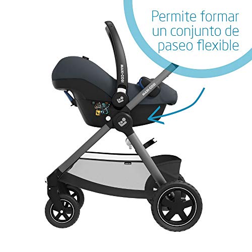 Maxi-Cosi Rock i-Size Silla Auto Grupo 0+, Portabebé Aprobado para viajar en avion, Silla coche bebé recién nacido hasta 12 meses, color Essential Graphite