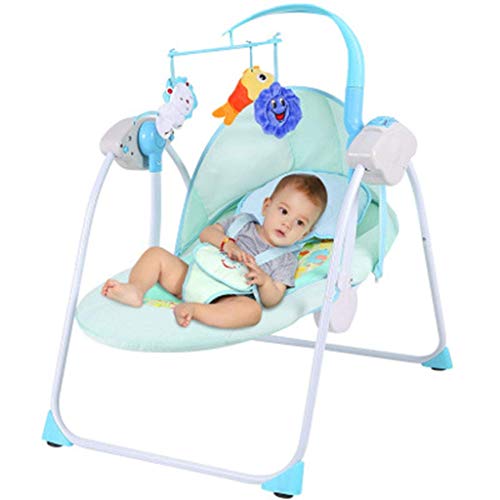 Mecedora Bebé Silla de oscilación eléctrica, Azul bebé Shaker, Conveniente for los años 0-2 Silla cómoda Cama