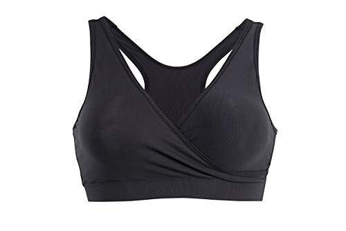 Medela Schlaf Bustier Sujetador de lactancia, Negro (schwarz), 75 C, Talla S, para Mujer