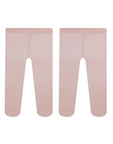 MEDIAS SEMI OPACAS PARA BEBE | PANTY PARA RECIEN NACIDOS | 40 DEN | ROSA, BLANCO, AZUL MARINO | 3, 6, 12, 18, 24 MESES | CALCETERÍA ITALIANA | (3 Meses, 2 PARES ROSA CLARITOS)