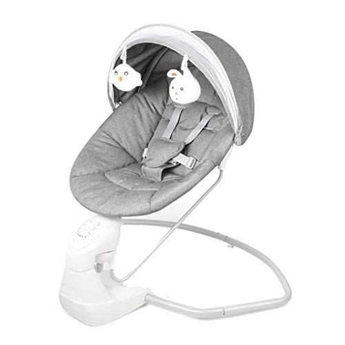 Mhjmijb Columpios para sillas de columpios para bebés, hamacas para bebés Balance Mecedora eléctrica Mecedora Silla de salón Silla cómoda Mecedora para dormir Sleepy Cradle Shaker Rocker para niños pe