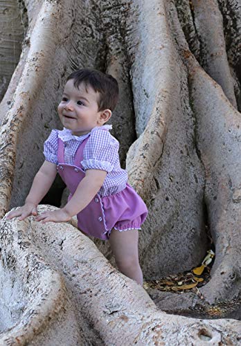 MI HIJA Y YO Ranita Pantalón con Tirantes Unisex 1 Mes-36 Meses Excelente Hecho a Mano COLECCIÓN Eden