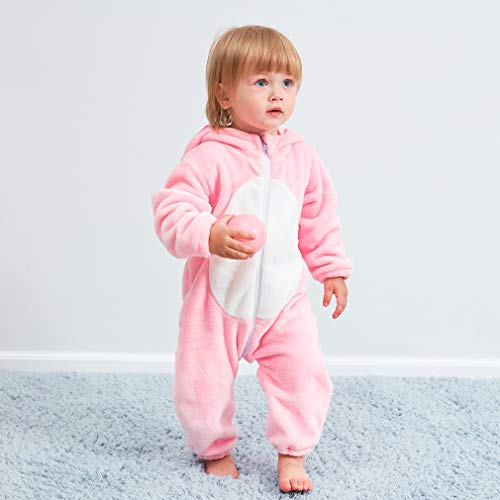 MICHLEY Bebé Ropa Niños Niñas Pijama Disfraces Primavera Franela Traje Animales Pelele fenzhu-90cm