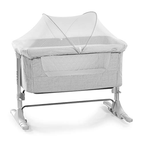 Mini Cuna Teeny Colecho Incluye Mosquitera Gris Perla de MS 430105