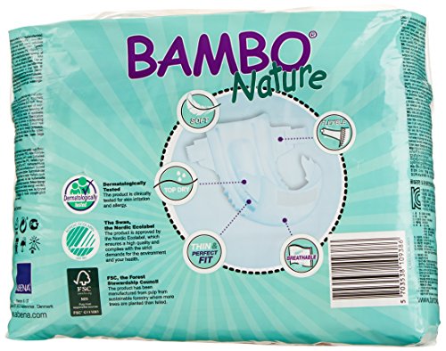 Minipañales Bambo tamaño 2 (de 3 a 6 kg), 6 paquetes de 30 unidades (180 unidades en total)