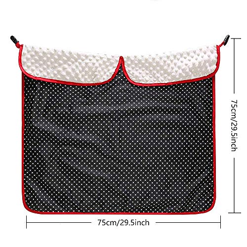 Miracle Baby Manta saco para cochecito,Manta Saco para Silla de Paseo y Cochecito de bebé,Mantas Impermeables para Cubiertas de Cochecito de Bebé con Clips, 30''x 30 ''(punto blanco)