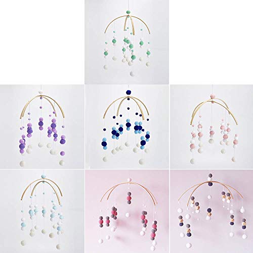 Moonvvin Baby Rattles Mobile Beads de madera Campanas de viento Campana Juguetes para bebés para niños Habitación Cama Tienda colgante Decoración Accesorios de fotografía Regalos