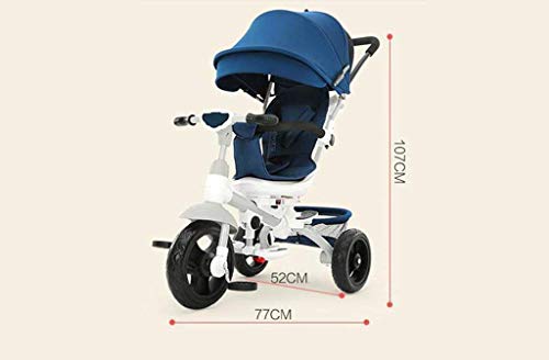 MU Sillas de paseo cómodas Trolley para bebés Triciclo para niños Trolley Bike Trolley Baby Bike Buggy Seat se puede girar 360 grados Bike