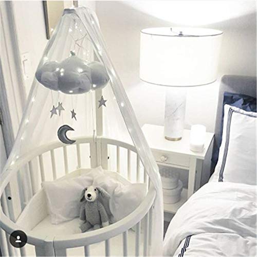 Multifuncional sof bebé mecedora cómoda del cuarto de niños de techo móvil Decoración del partido Nubes Moon Stars decoraciones colgantes Niños habitación La decoración for el lecho del bebé (rosa de