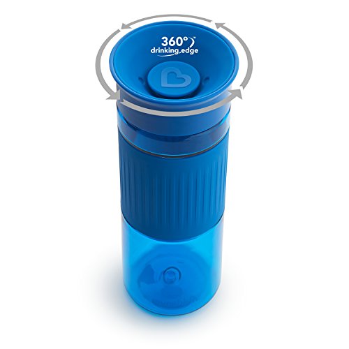 Munchkin Miracle 360° - Set de vasos para padres y niños, de 24oz y 10oz, Azul, Pack de 2 unidades