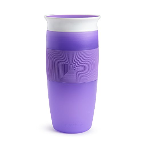 Munchkin Miracle 360° - Vaso antiderrames, morado, 414 ml