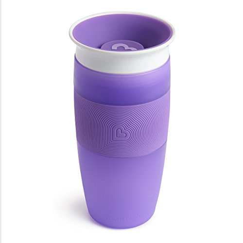 Munchkin Miracle 360° - Vaso antiderrames, morado, 414 ml