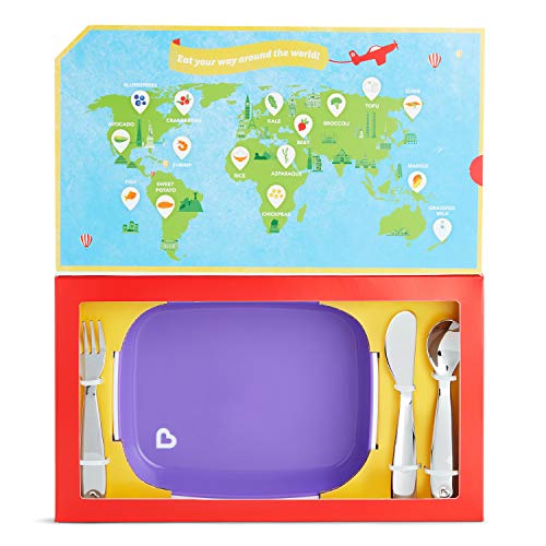 Munchkin Set De Alimentación Para Niños Grandes Food Adventure Splash, Morado 1 unidad 540 g