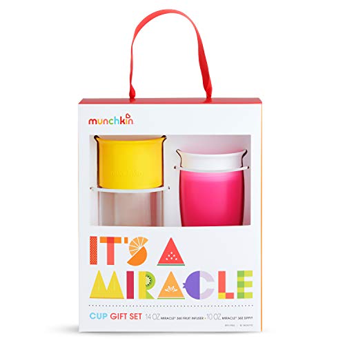 Munchkin Set De Regalo De Vaso Miracle 360 It'S A Miracle, Rosa/Amarillo 1 unidad 530 g