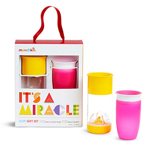 Munchkin Set De Regalo De Vaso Miracle 360 It'S A Miracle, Rosa/Amarillo 1 unidad 530 g