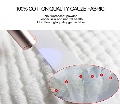 Muselina Toalla de Baño de Bebé, Morbuy 100% Algodón Suave Antibacterial Natural 6 Capas Muselina Súper Absorbente Algodón Bebé Toallas de Baño Swaddle Manta (110cm * violeta)