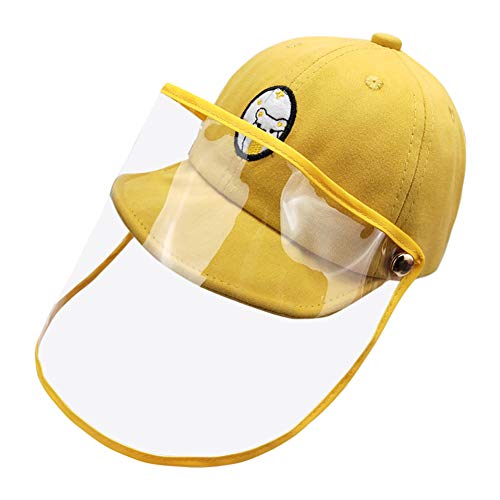 N/ A Sombrero de Pescador para bebés Sombrero Lindo para la Cara Protectora Anti-escupir Sombrero para el Sol (Amarillo)