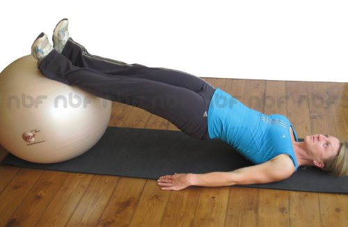 NBF Pelota de Gymnasia de 75cm, Balón de Ejercicio, Pelota de Nacimiento, Incluye Bomba e Instrucciones para el Embarazo, el Ejercicio y el Parto