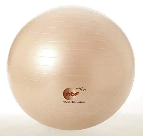 NBF Pelota de Gymnasia de 75cm, Balón de Ejercicio, Pelota de Nacimiento, Incluye Bomba e Instrucciones para el Embarazo, el Ejercicio y el Parto