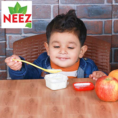 NEEZ Juego de recipientes para comida de bebé, Comida para bebés Recipientes, Calentadores de comida para comida alimentación (Pack of 8-120ml)