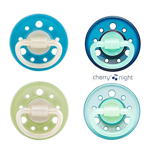 NIP Day & Night chupete latex Tetina Redonda 6 a 36 meses, Pack de 4, made in Germany