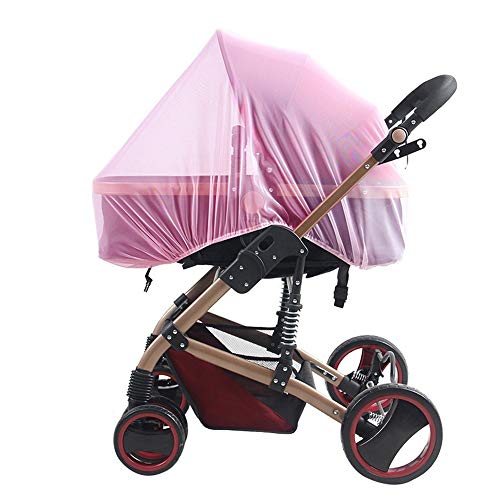 NO LOGO XW-WZ, 150 * 180 cm más Grande recién Nacido Mosquito Insecto Neta niño pequeño bebé Cochecito Crip Netting Cochecito de Malla Seguro de Buggy Blanco (Color : Pink 70 150cm)