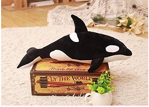 NOBRAND Juguete de Peluche Pescado Felpa muñeca de 50 cm Almohada Ballena Ballena Orca Orcinus Negro y Negro Ballena Felpa muñeca de Juguete for niños tiburón Niño Niña Peluches