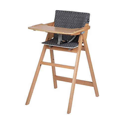 Nordik de Safety 1st, trona para bebé, trona compacta de madera con asiento amplio, 6 meses a 3 años, < 15 kg, Gris Oscuro