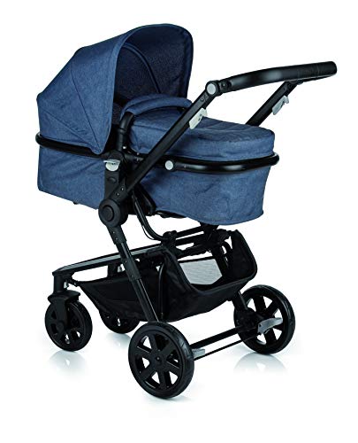 Nurse 8025 606 City Convert + Click - Silla de Paseo con Hamaca Convertible en Capazo + Portabebé, Uso desde el Recién Nacido, Color Denim Mix