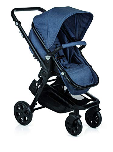 Nurse 8025 606 City Convert + Click - Silla de Paseo con Hamaca Convertible en Capazo + Portabebé, Uso desde el Recién Nacido, Color Denim Mix