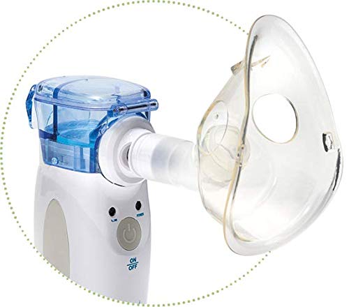 Nuvita 5076 Inhalador Nebulizador Portátil - Nebulizador de Malla Vibrante – Aerosol de Bolsillo Profesional - Compresor – Enfermedades Respiratorias y Alergias - Marca Europea - Diseño Italiano