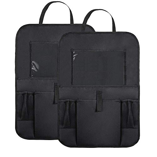 Organizadores para Coche, FAnet 2 Pack Kick Mats de Coche Organizador para Asientos de Coches, Universal Multi-Bolsillo Protector Trasero del Asiento de Coche para Niños