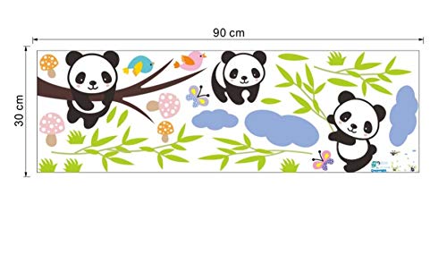 Osos panda Los animales Pegatinas de pared extraíbles Calcomanía Niños Casa Decoración Bebé Habitación Muchachos Chicas Guardería