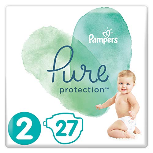 Pampers Pure Protection 81685098 pañal desechable Niño/niña 2 27 pieza(s) - Pañales desechables (Niño/niña, Tape diaper, 4 kg, 8 kg, Multicolor, Algodón)