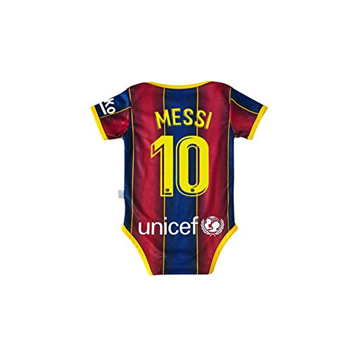 PAOFU-Camiseta de Fútbol para Barcelona Lionel Messi # 10 De Body de Bebé Fanáticos,Baby Boy Girl Body Onesies,12~18 Months