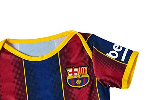 PAOFU-Camiseta de Fútbol para Barcelona Lionel Messi # 10 De Body de Bebé Fanáticos,Baby Boy Girl Body Onesies,12~18 Months