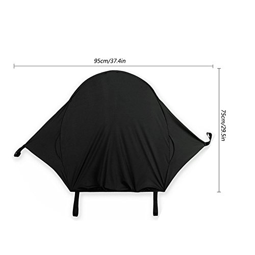 Parasol universal para cochecito de bebé, protección contra rayos UV, contra el viento y protección solar, impermeable, de tela