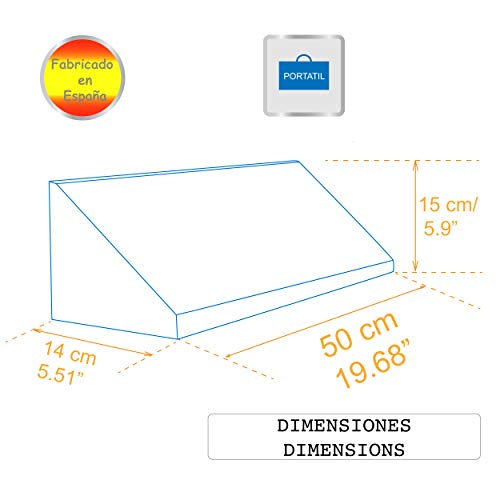 PEKITAS Lote 4 Unidades Barrera Protector de Espuma Portátil Cama Bebés Niños Fabricado En España Longitud 50 cm