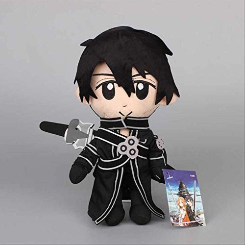 Peluches- Sword Art Online Asuna Kirito Kazuto/Muñecas Rellenas / 12 cm Blanco