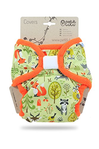 Petit Lulu Cobertor XL Talla (12-17kg) para pañales de tela (Forest Animals)