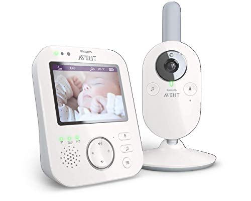 Philips AVENT Baby monitor SCD843/26 video-monitor para bebés 300 m FHSS Blanco - Vigilabebé (300 m, 50 m, FHSS, 2.4 GHz, Blanco, 8,89 cm (3.5"))