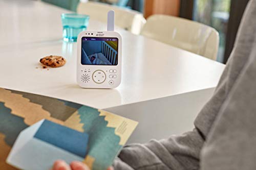 Philips AVENT Baby monitor SCD843/26 video-monitor para bebés 300 m FHSS Blanco - Vigilabebé (300 m, 50 m, FHSS, 2.4 GHz, Blanco, 8,89 cm (3.5"))