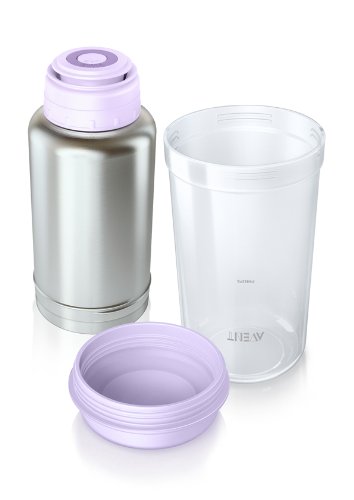 Philips AVENT Calientabiberones termo SCF256/00 - Calentador de biberones (Acero inoxidable, Violeta, Polipropileno, Acero inoxidable, 105 x 105 x 207 mm, China)