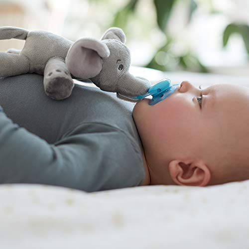 Philips Avent Peluche con chupete SCF348/13 - Peluche de elefante con chupete ultra soft, sin BPA, 0-6 meses