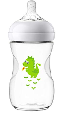 Philips Avent SCD287/24 - Set de regalo natural dragon, 1 biberón, 2 chupetes, 1 clip