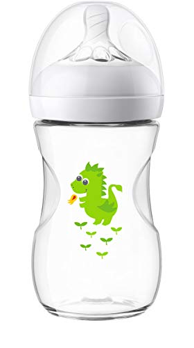 Philips Avent SCD287/24 - Set de regalo natural dragon, 1 biberón, 2 chupetes, 1 clip