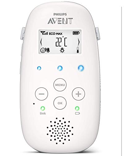 Philips AVENT SCD713/26 video-monitor para bebés 330 m Gris, Blanco - Vigilabebé (330 m, 50 m, 330 m, Gris, Blanco, LCD, Corriente alterna, Batería)