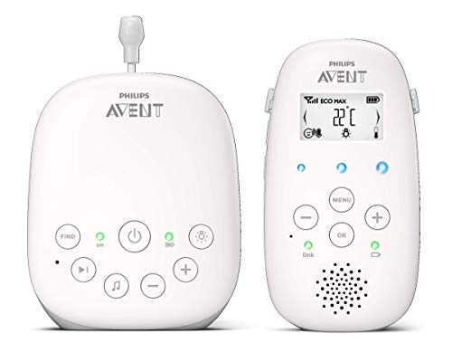 Philips AVENT SCD713/26 video-monitor para bebés 330 m Gris, Blanco - Vigilabebé (330 m, 50 m, 330 m, Gris, Blanco, LCD, Corriente alterna, Batería)